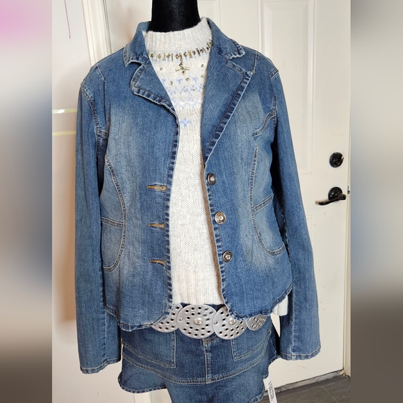 YMI Blue Jeans Jacket Bleached size XL - Picture 1 of 16